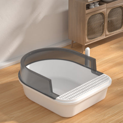 High sided cat litter box for clean environment