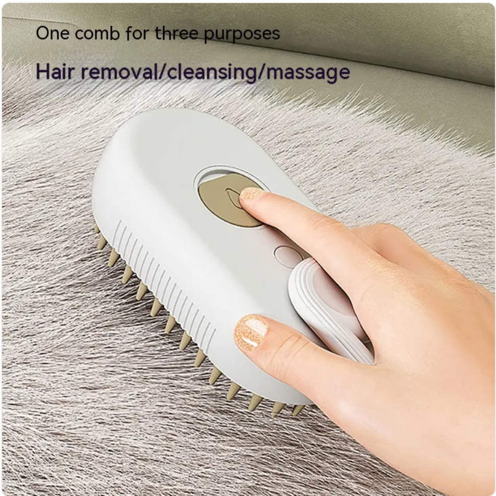 Pet brush for detangling and removing loose hair